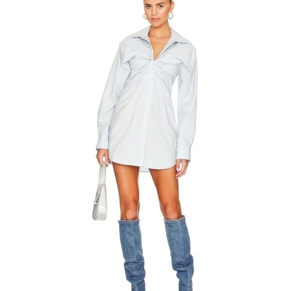 NWT Alexander wang poplin dress with knot placket - Picture 10 of 13